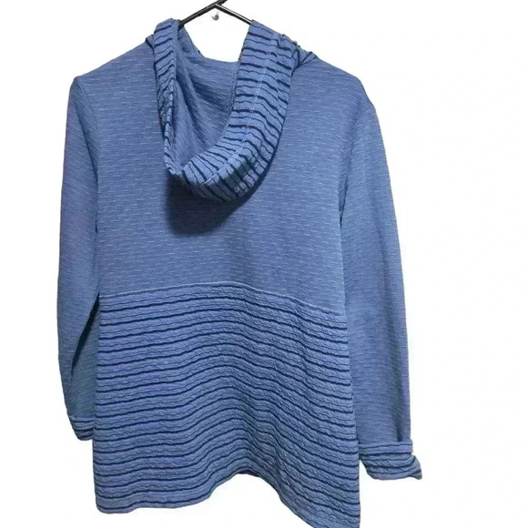 Habitat clothes to live in Womens Habitat Double Face Stripe Hoodie- Indigo Xsm - Picture 3 of 6